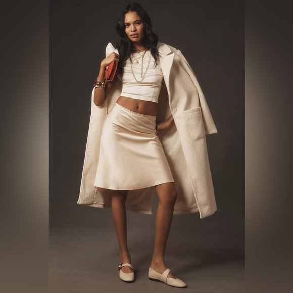 Anthropologie Satin Baby Crop Tee - Picture 2 of 6